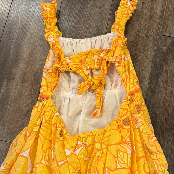 Rachel Zoe Yellow and Orange Floral Kids Dress - Picture 8 of 11